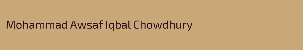 Mohammad Awsaf Iqbal Chowdhury